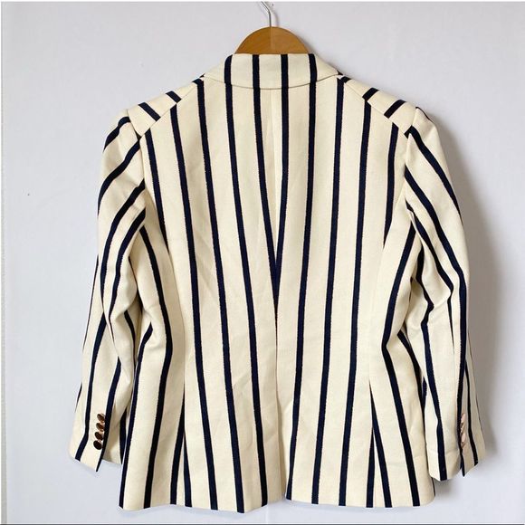 NEW VERONICA BEARD Empire Striped Double Breasted Style One-Button Dickey Jacket - Picture 4 of 10